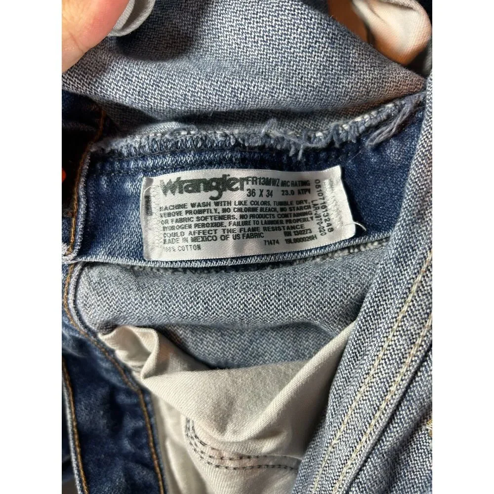 Y2K Vintage Wrangler FR Flame Resistant CAT2 2112 Work Jeans 36x34